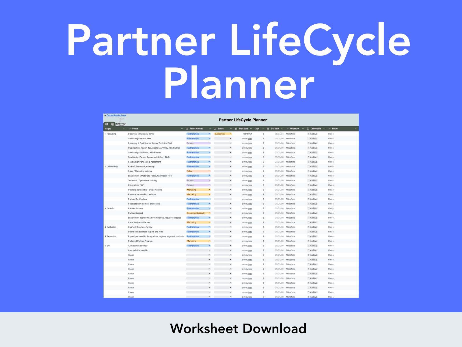 Partner LifeCycle Planner