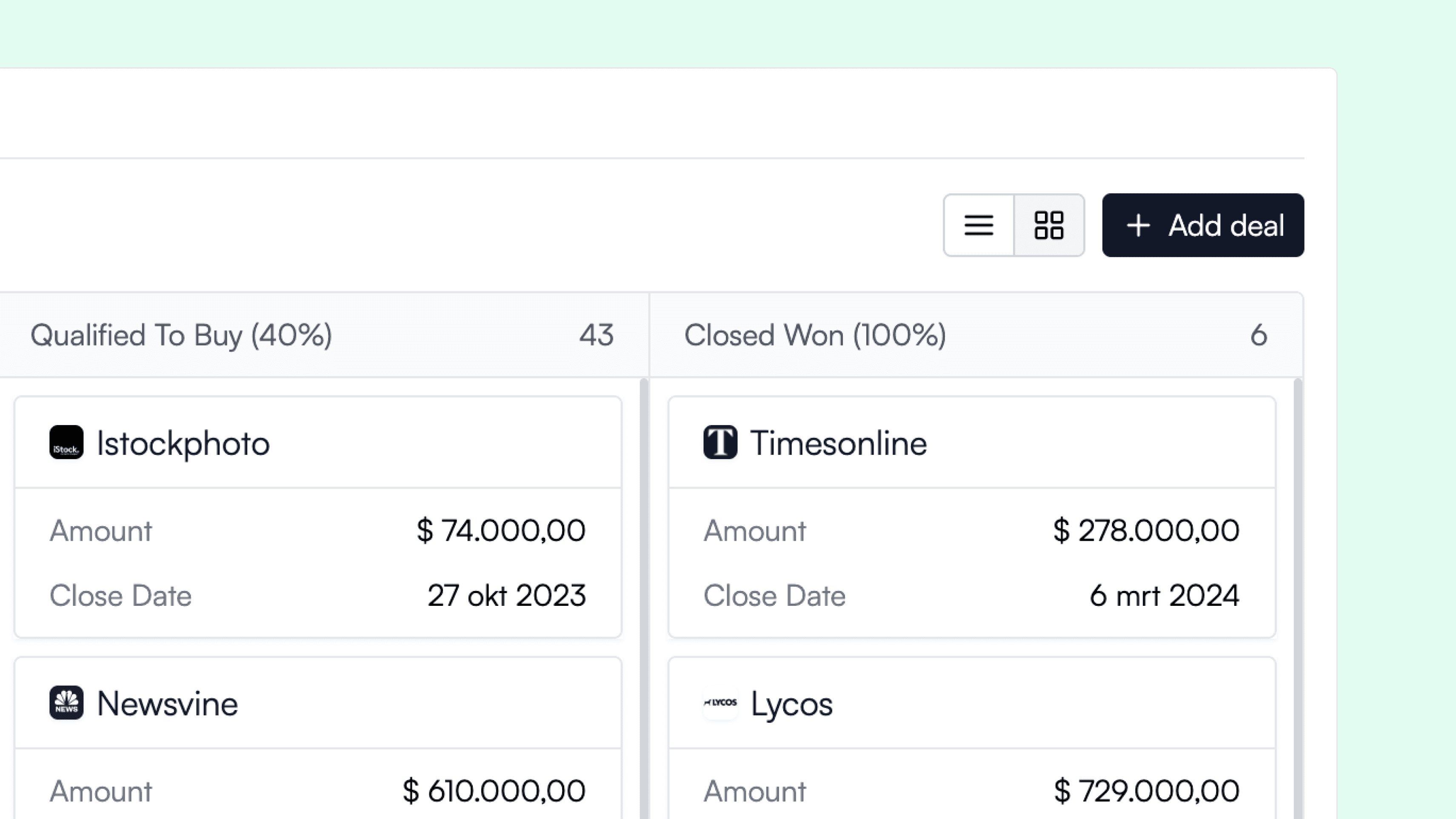 Introw deal pipeline