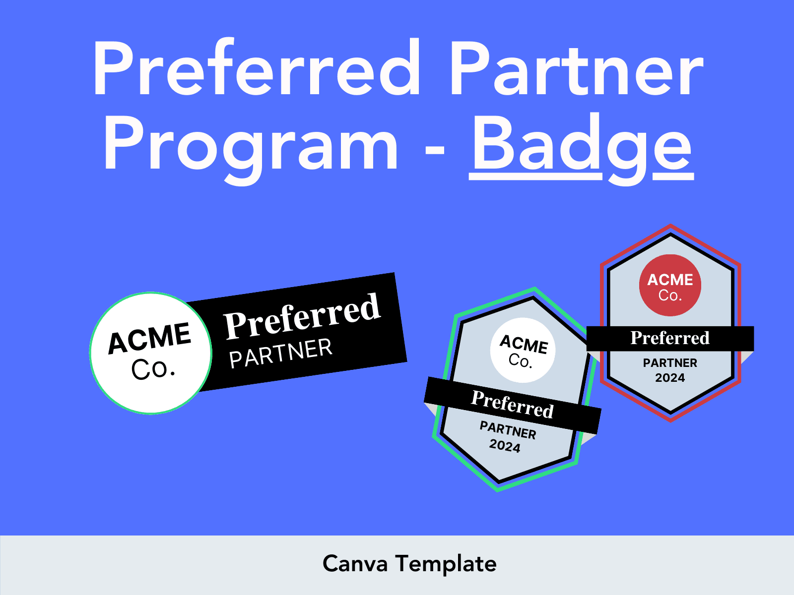 Preferred Partner Program - Badge Template